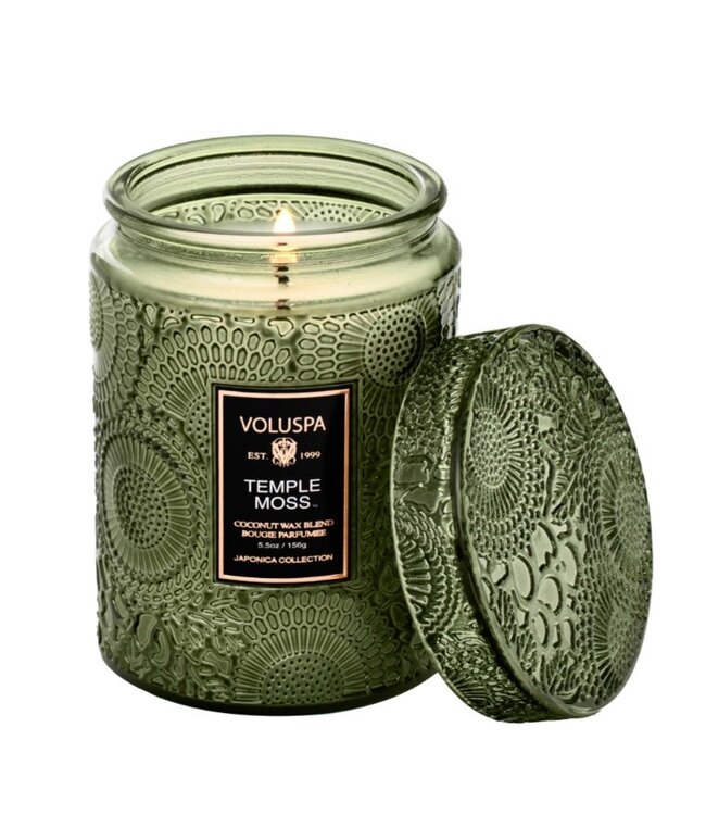 Voluspa Temple Moss Small Embossed Jar