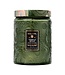 Voluspa Temple Moss Large Embossed Jar Candle