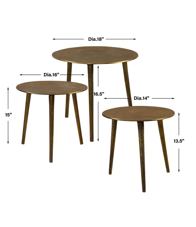 Uttermost Kasai Coffee Table Set of 3 Gold