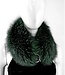 Mitchies Matchings Fox Fur Collar w/ Gunmetal Ring Toggle Hunter Green