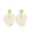Lacy Palm Earrings Gold