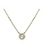 Simply Elegant Boutique Single Halo Necklace 14KY-0.25CTW