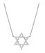 Charmed Star of David Necklace 14KW-0.14CTW