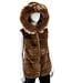 Mitchies Matchings Copper Vest w/ Rabbit Front & Fox Trim Hood