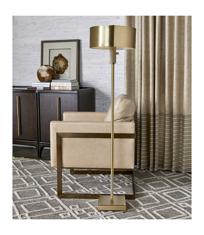 Knurl Floor Lamp Brass