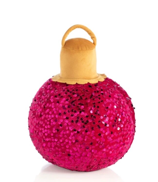 Merry Bauble Pillow Sequin Magenta - Small