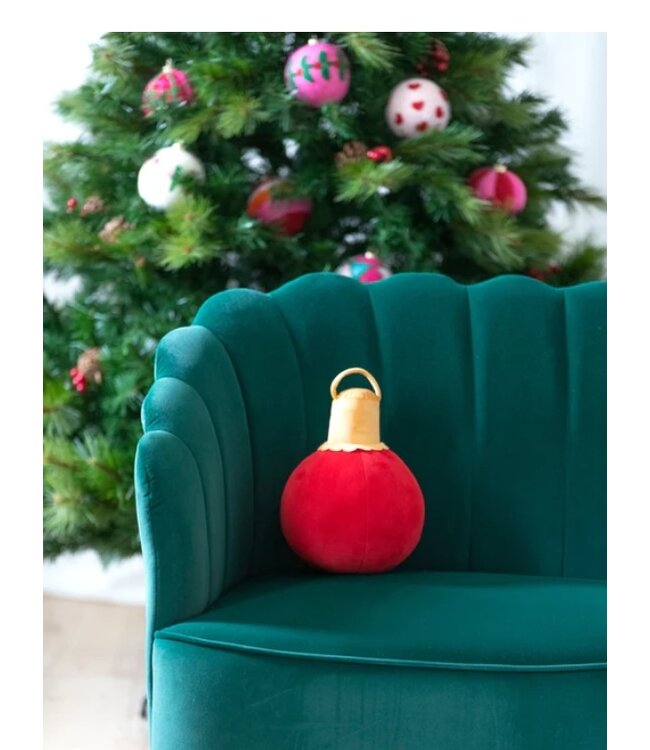 Merry Bauble Pillow Red - Small