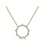 Simply Elegant Boutique Circle Sun Pendant 14KT-0.16CTW