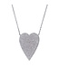 Simply Elegant Boutique Metrica Long Heart Necklace - 14KT-0.90CTW