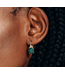 Anzie Cleo Daniela Drop Earrings Green Onyx