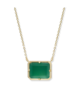 Anzie Cleo Daniela Green Onyx Emerald Cut Necklace