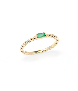 Dew Drop Emerald Cut Baguette Ring Size 7