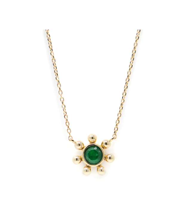 Anzie Dew Drop Emerald Necklace
