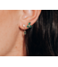Anzie Cleo Carre Chain Drop Earrings Opal & Emerald