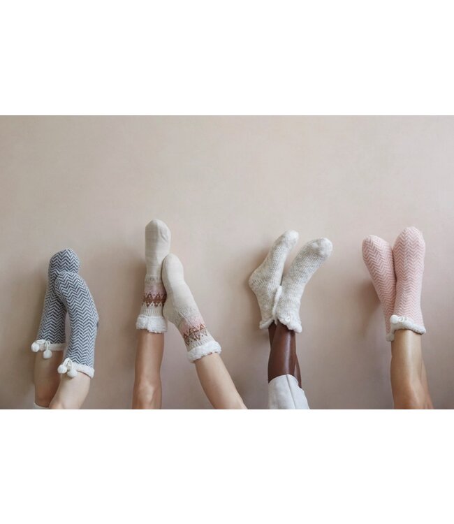 Yancy Slipper Socks Blush