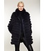 Linda Richards Silk Shell Reversible Fox Coat Black