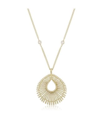 lgeorge Peacock Pendant Necklace Gold