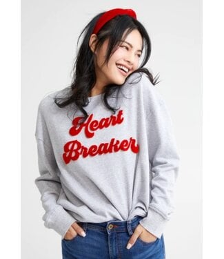 Shiraleah Heartbreaker Sweatshirt Grey