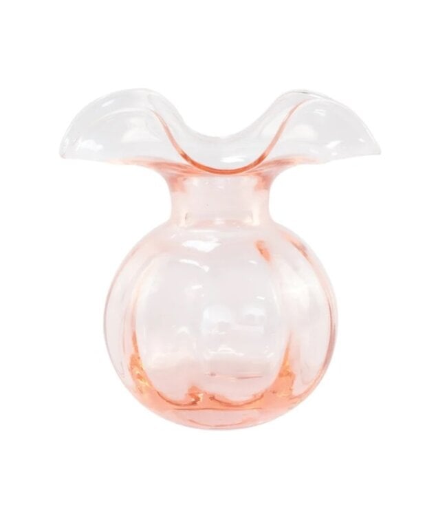 Vietri Hibiscus Glass Pink Bud Vase