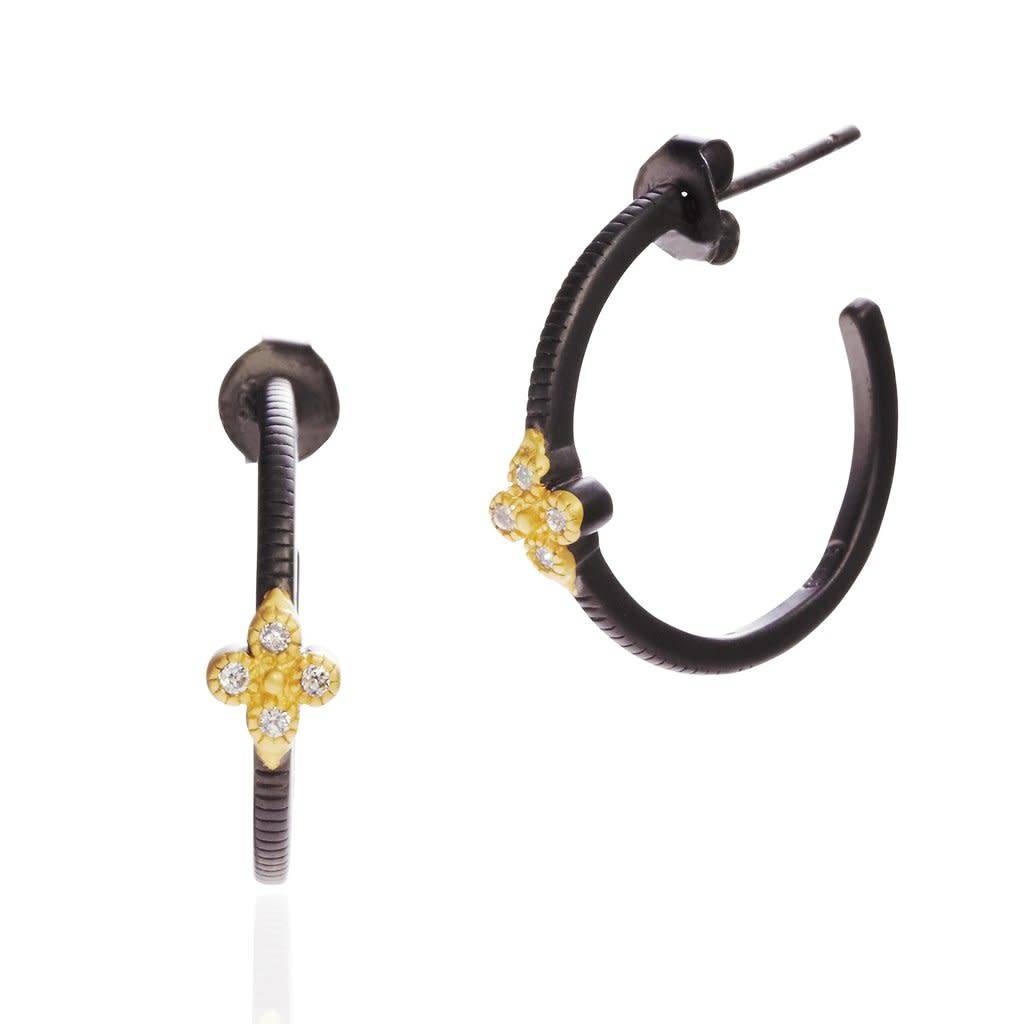 Freida Rothman Clover Huggie Hoop Earring