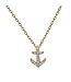 Simply Elegant Boutique Charmed Anchor Necklace 14KT- .05CTW