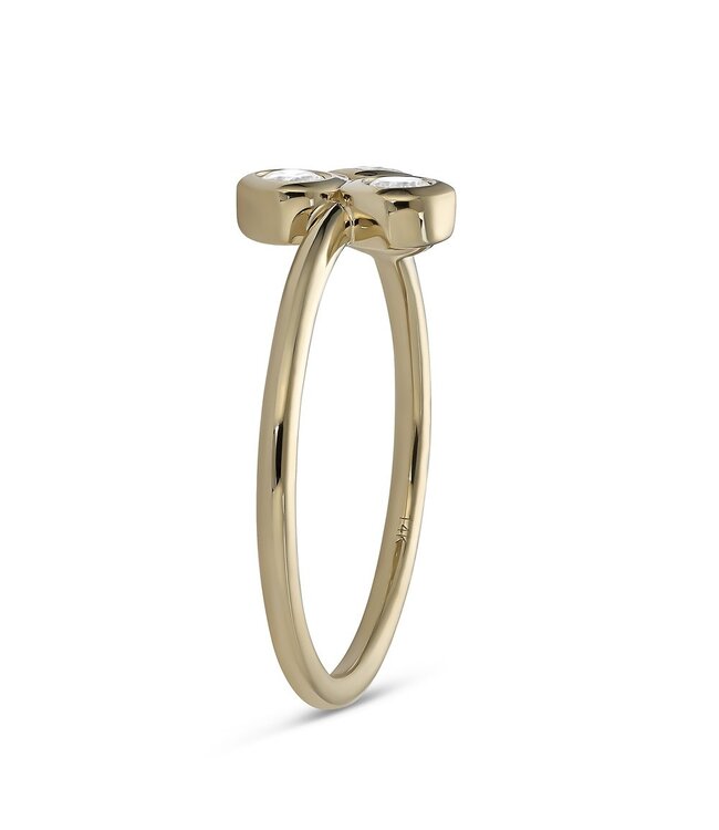 Simply Elegant Boutique Diamond Bezel Station Ring 14KT - .35CTW