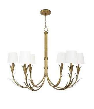 River Reed Chandelier Ant Gold