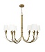 River Reed Chandelier Ant Gold