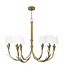 River Reed Chandelier Small Ant Gold