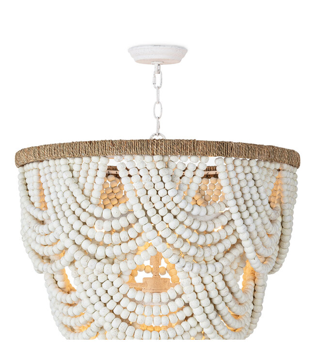 Lorelei Beaded Chandelier White