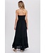 Tiered Ruffle Strapless Maxi Dress Black
