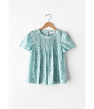 Enata Smocked  Printed Top Mint