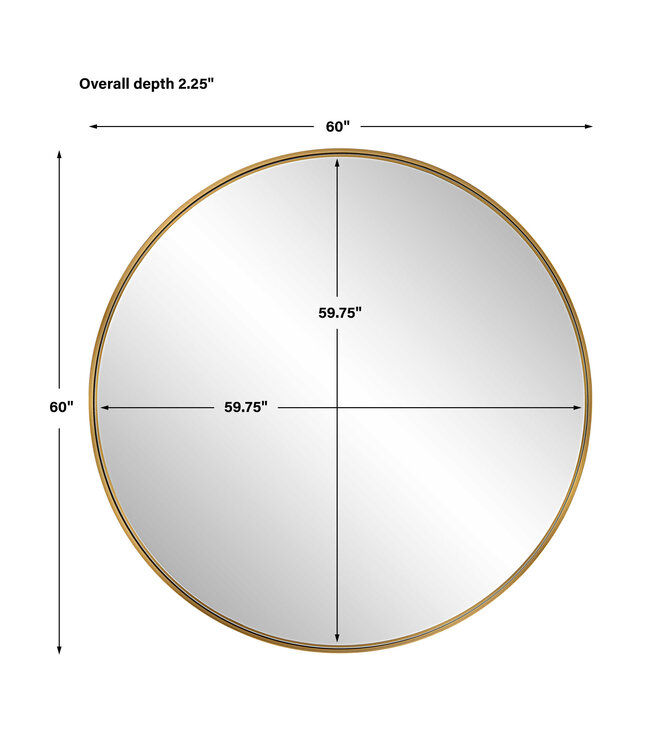 Padria Mirror Round Brass 60"