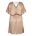 V-Neck Sateen Dress Soft Gold