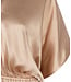 V-Neck Sateen Dress Soft Gold