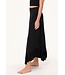 Flowy Smocked Ruffle Hem Skirt Black