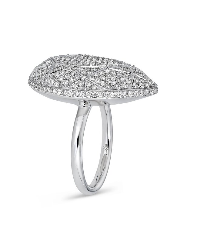 Simply Elegant Boutique Mirage Pear Ring 14KT-1.45CTW