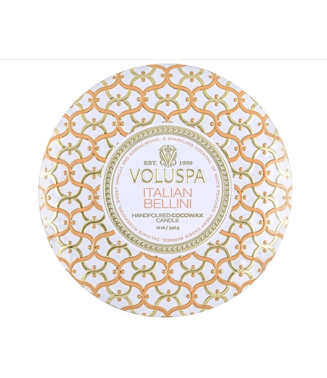 Voluspa Italian Bellini 3 Wick Tin