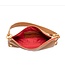 Hammitt Kyle Mahogany Pebble BG Red Zip