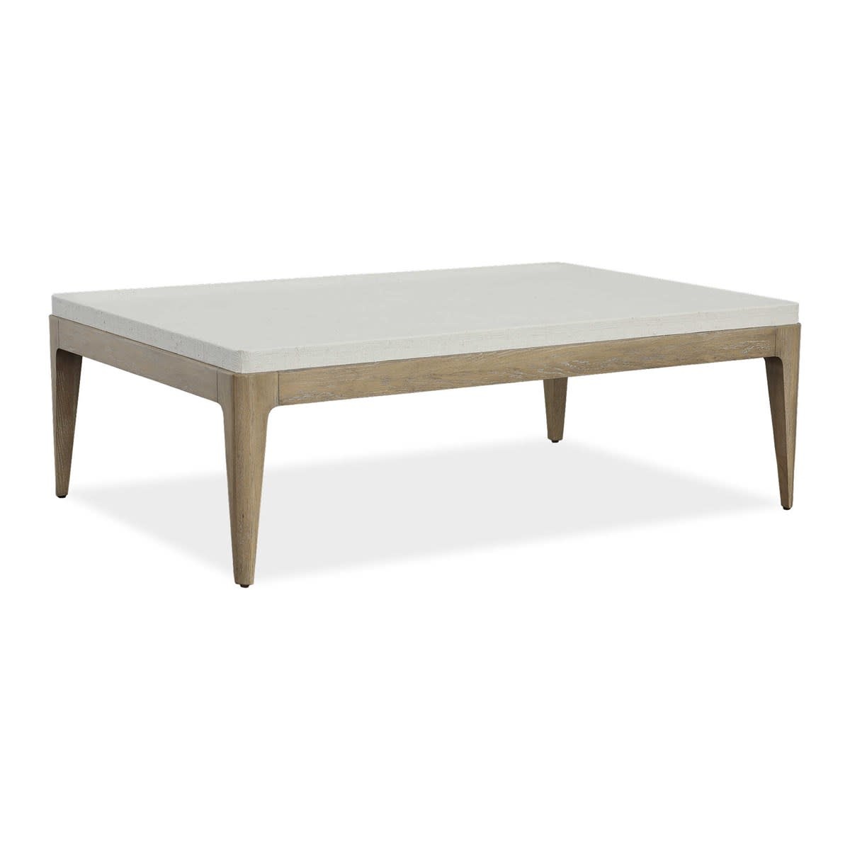 White Linen Coffee Table - Simply Elegant Boutique - Natural Linen Covered Coffee Table