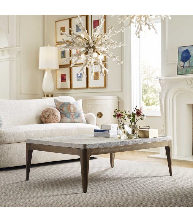 White Linen Coffee Table