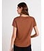 Bella Dahl Side Slit V-Neck Tee Twilight Gold