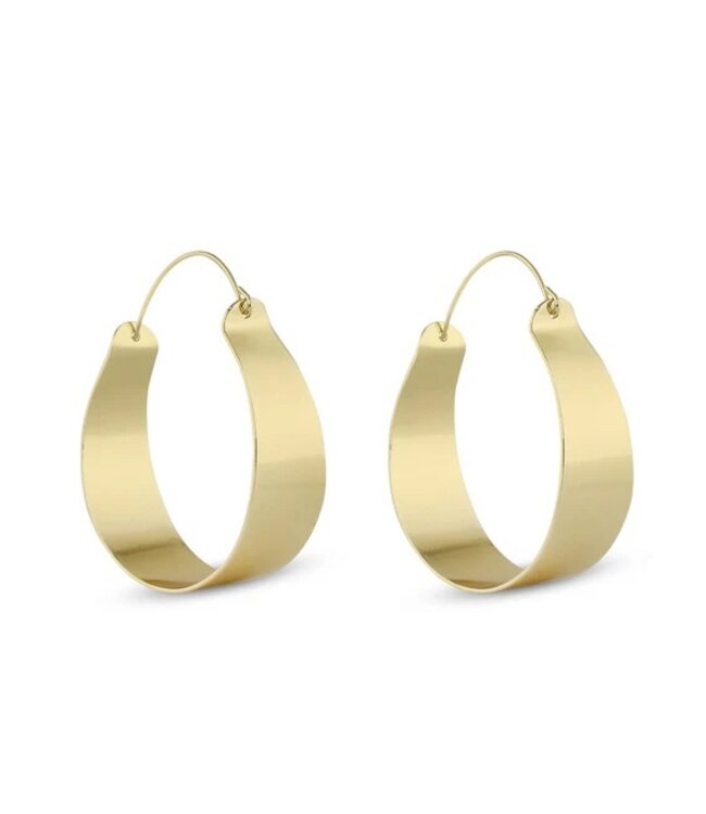 L George XL Swing Hoops Gold