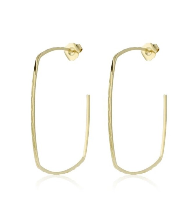L George Sally Squares Earring Gold