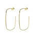 L George Sally Squares Earring Gold