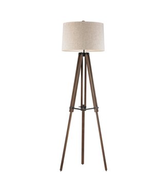 62" Wood Tripod Floor Lamp