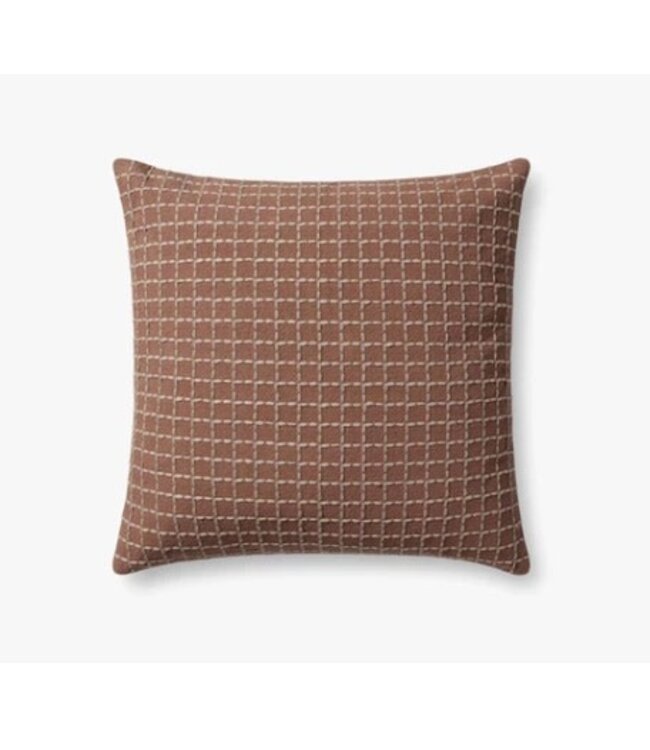 Checked Pillow Rose/Blush 22 x 22"