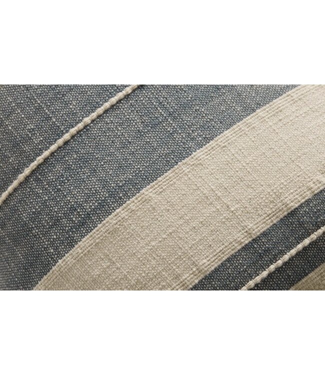 Mia Pillow Ivory/Denim 13 x 21"