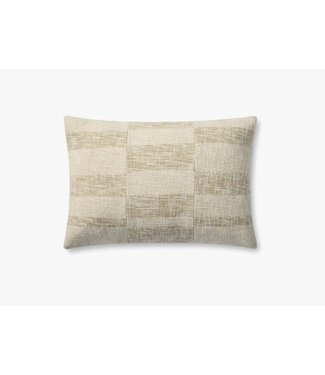 Check Mate Pillow Beige/Cream 16 x 26"