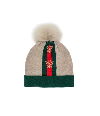 Mitchies Matchings Knitted Hat w/ Lurex Bee Line